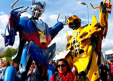 robot stilt walkers