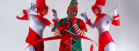 candy cane stilt walkers uk