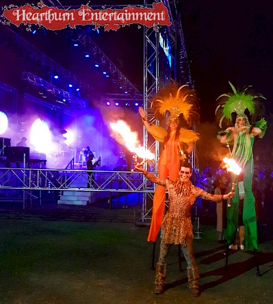 carnival style stilt walkers hire uk