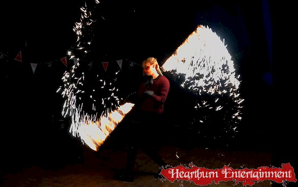 zombie fire performers