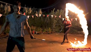 zombie fire show